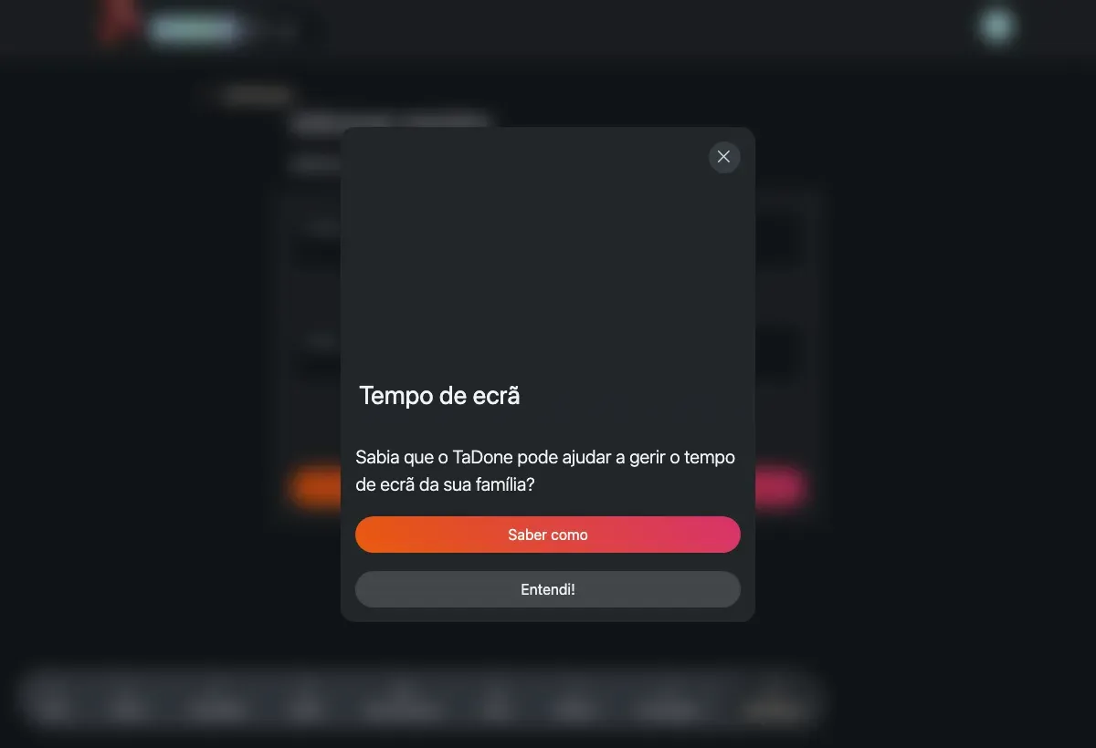 O formulário de dados do encarregado de educação: nome e email, com um botão Criar link.