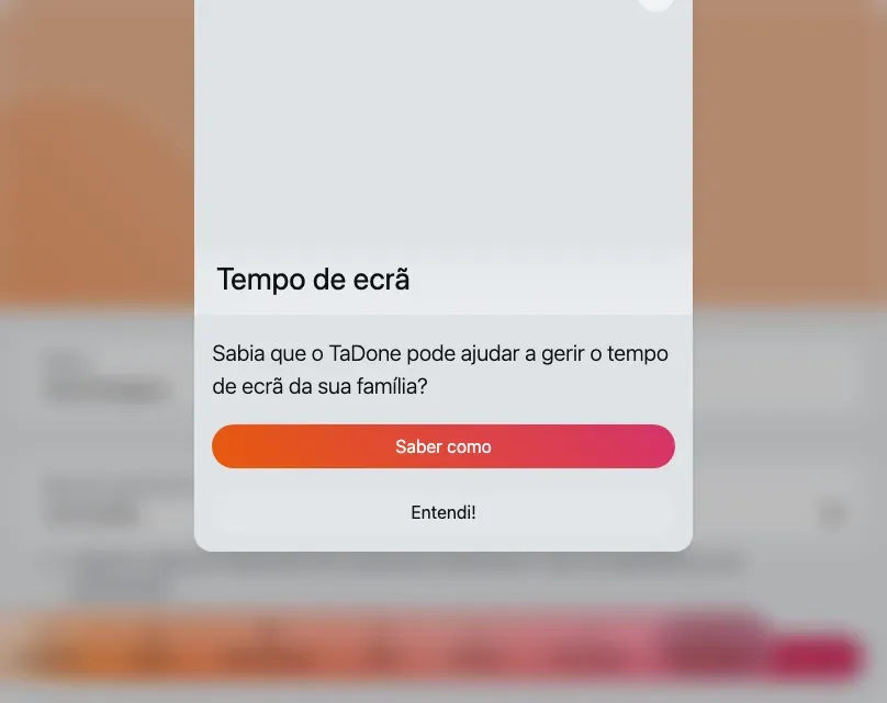 O editor de perfil de um membro da família.