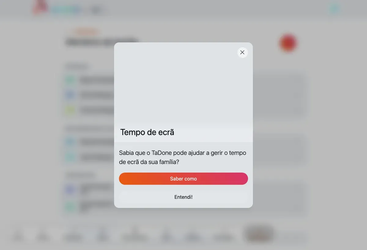 A lista de membros da família agrupada por papel.