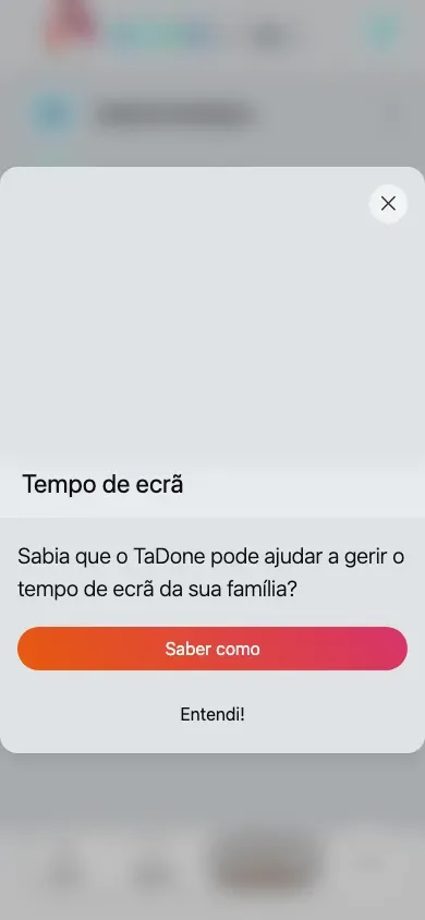 Lista de conversas em ecrã inteiro no telemóvel