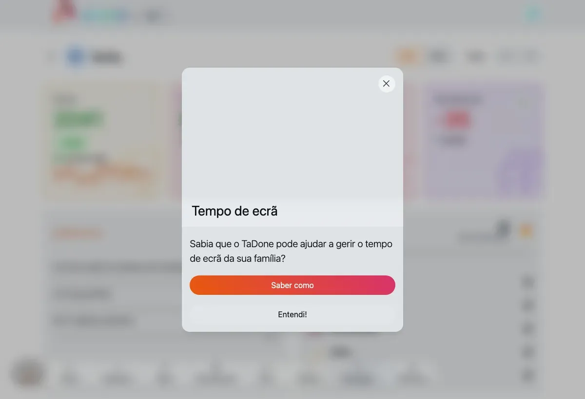 O painel de um membro: os cartões Pontos, Tarefas, Ações e Recompensas por cima dos painéis Missões do dia e Sequências.