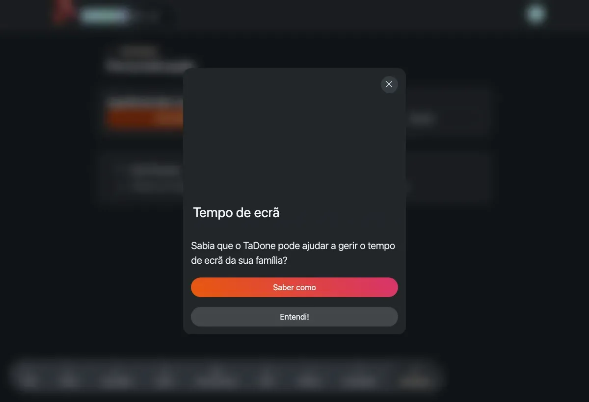 A página de Personalização com o controlo de aparência e o interruptor de chat flutuante.