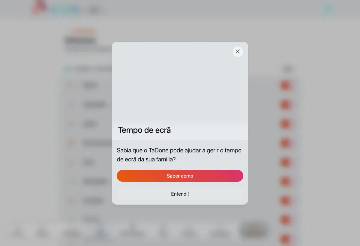 A página de Módulos com uma lista de interruptores por membro.